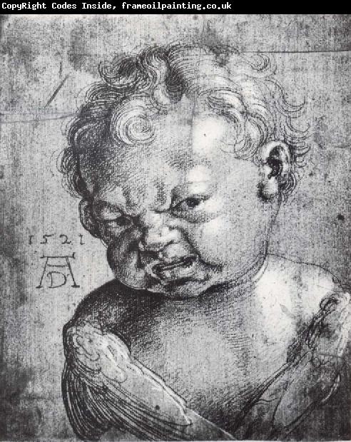 Albrecht Durer Head of a Weeping cherub